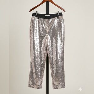 Avec Les Filles Sequin Silver Pants